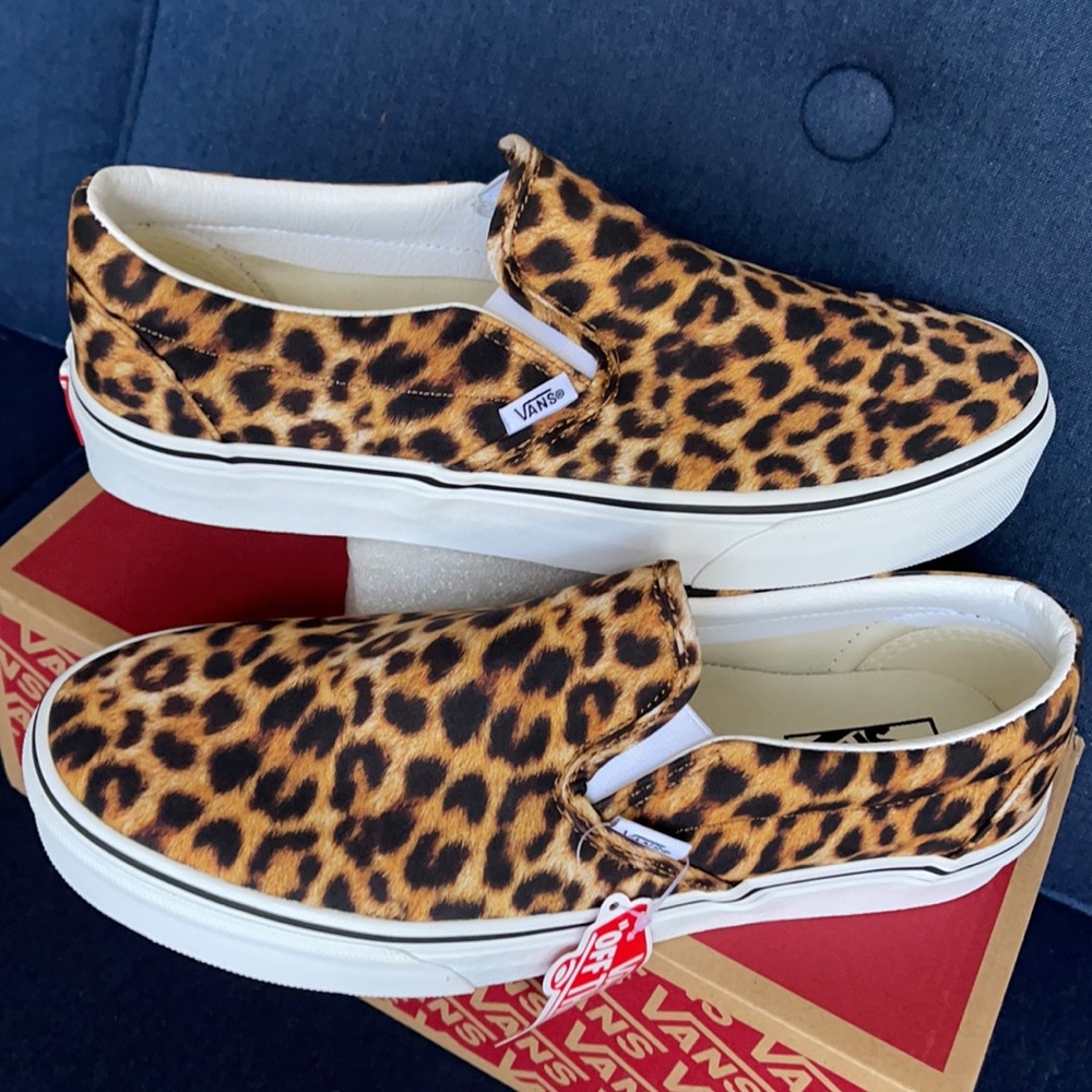 Vans Classic Slip-On Leopard Black/True White WMNS